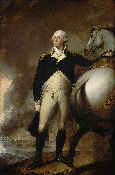 Gilbert Stuart Oil on canvas portrait of George Washington at Dorchester Heights. oil painting image